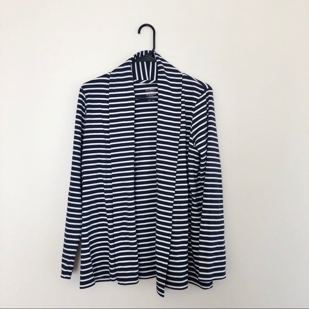 L.L.Bean Cotton Striped Cardigan/Sweater